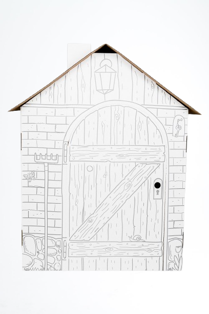 Radoša spēļu kartona māja Ferma bērniem krāsošanai un salikšanai dāvana, 3+, lieliska dāvana, DIY