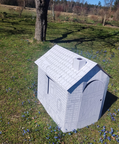 Radoša spēļu kartona māja Ferma bērniem krāsošanai un salikšanai dāvana, 3+, lieliska dāvana, DIY