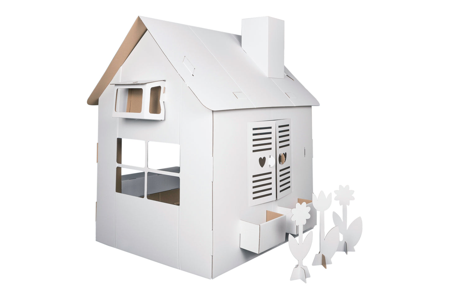 Cardboard playhouse for children, Garden house, DIY, 3+Years, for Birthday and Party, Toy, Coloring Toy, Kids Toy, Eco-friendly
