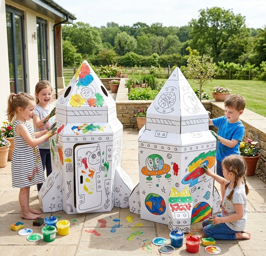 Great Summer Toy: The Cardboard Star Spaceship is the Best Choice for Kids' Parties and Outdoor Activities!