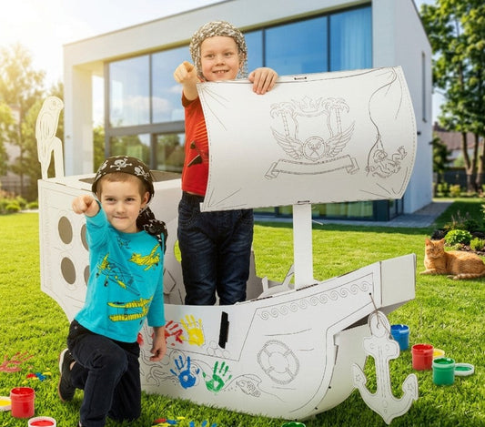 Outdoor Adventure: An Eco-Friendly Cardboard Pirate Ship — A Summer Dream for Every Family