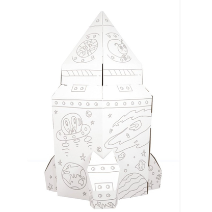 Grand Space Ship – Cardboard Playhouse & Giant Coloring Toy for Kids