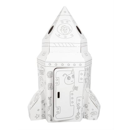 Grand Space Ship – Cardboard Playhouse & Giant Coloring Toy for Kids