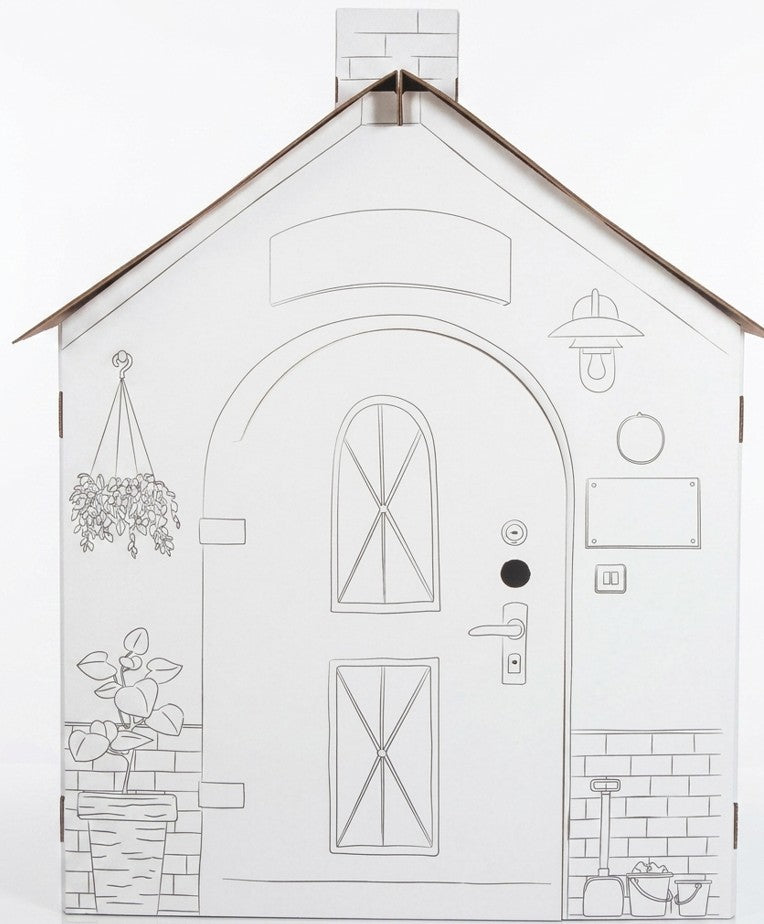 Cardboard playhouse for children GrandHouse, DIY, for construction and coloring, 3+