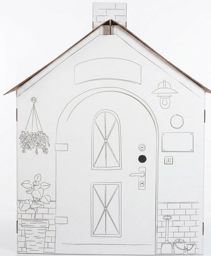 Cardboard playhouse for children GrandHouse, DIY, for construction and coloring, 3+