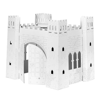 Pappspielhaus für Kinder, Spielburg, DIY zum Aufbauen und Ausmalen