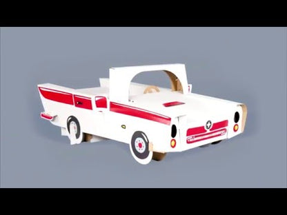 Super car, Cardboard toy car for children, DIY, for construction and coloring, 3+