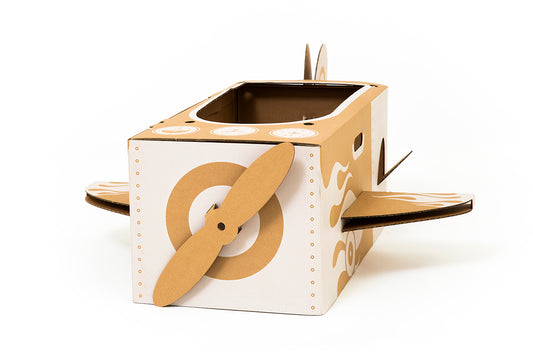 EKO-draudzīga kartona rotaļlieta "Mazais super aeroplāns", izkrāso pats, bērniem no 3+ gadiem
