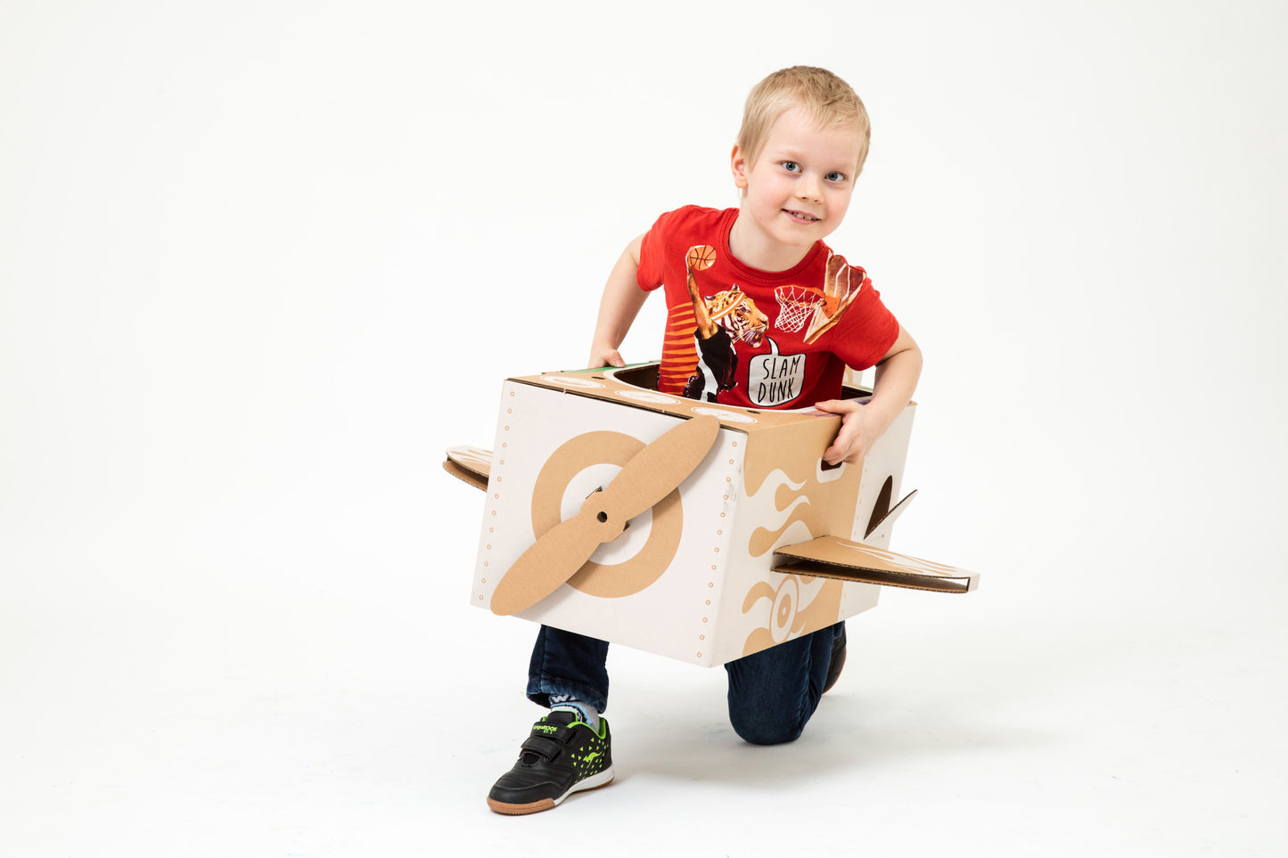 Kleines Superflugzeug, DIY, ab 3 Jahren, Pappflugzeug, Kinderspielzeug, umweltfreundlich